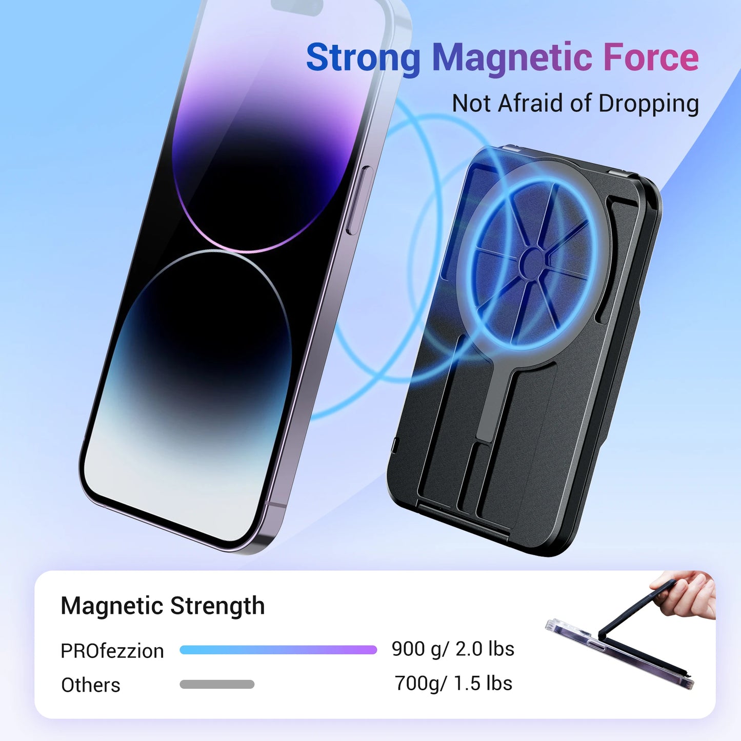 Magnetic Wallet & Card Holder with RFID Blocking Function for iPhone 16 15 14 Pro/ Pro Max/ 13 Pro Max/ 13 12 Pro MagSafe Wallet