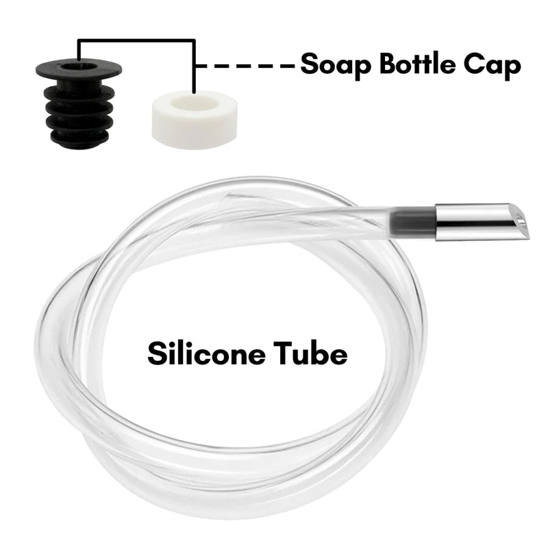 Stainless Steel Soap Dispenser Extension Tube Kit Kitchen Sink Liquid Soap Dispenser Bathroom Lotion Detergent Hand Press Pumps