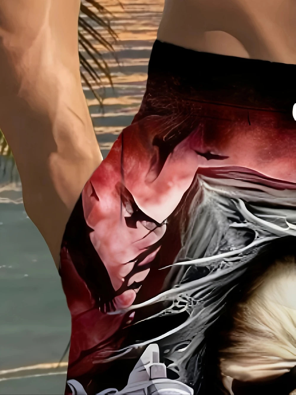 Men's Skull Print Beach Shorts Lightweight Soft Texture Summer Casual Sweatpants Gym Basketball Fishing and Outdoor Activities