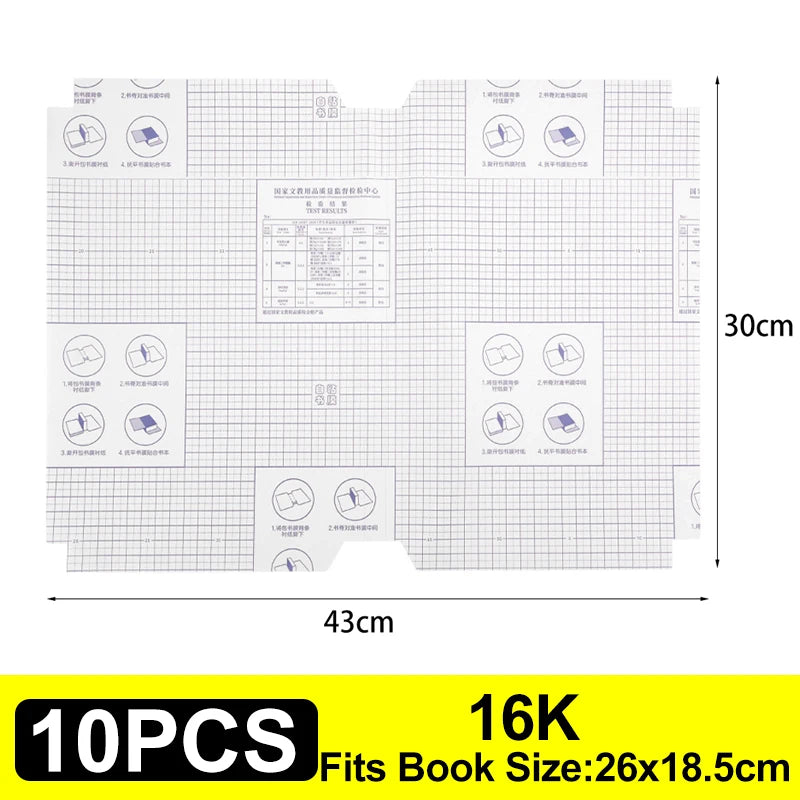 Lot de 10 à 30 protège-livres autocollants transparents et mats A4/16K/22K, imperméables, pour manuels scolaires, fournitures d'emballage
