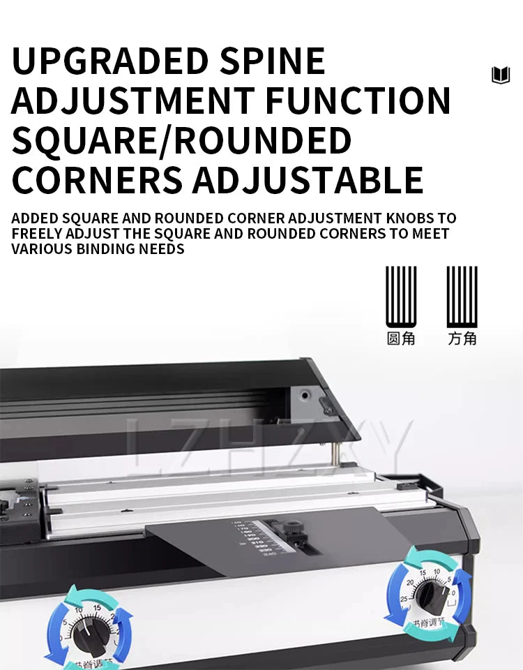 HJ420A Desktop Electric Binding Machine Bid Contract File Accounting Voucher Automatic Hot Melt Glue Binding Office A4 Book Grap