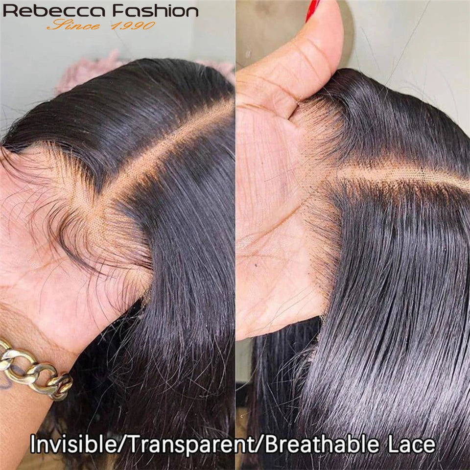 Rebecca Body Wave Lace Front Wigs T Part Lace Wigs Pre Plucked Transparent Lace Front Wigs Brazilian Body Wave Human Hair Wigs