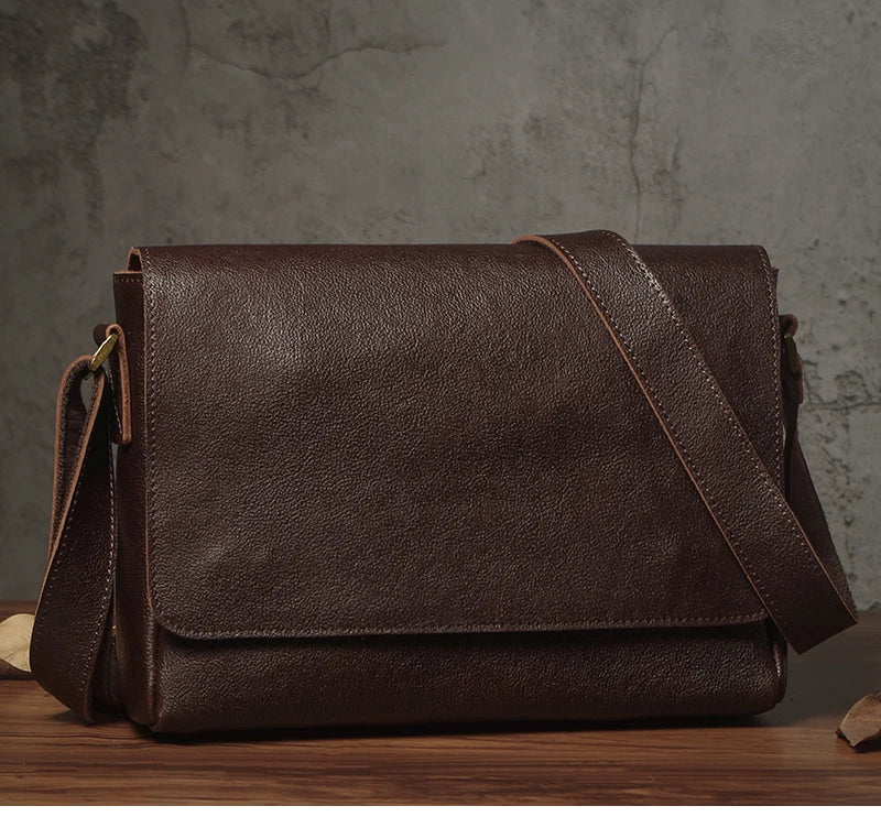 Sac à bandoulière NUKA en cuir véritable pour homme, style rétro, original, en cuir de vache, horizontal, à rabat, pour iPad 11 pouces