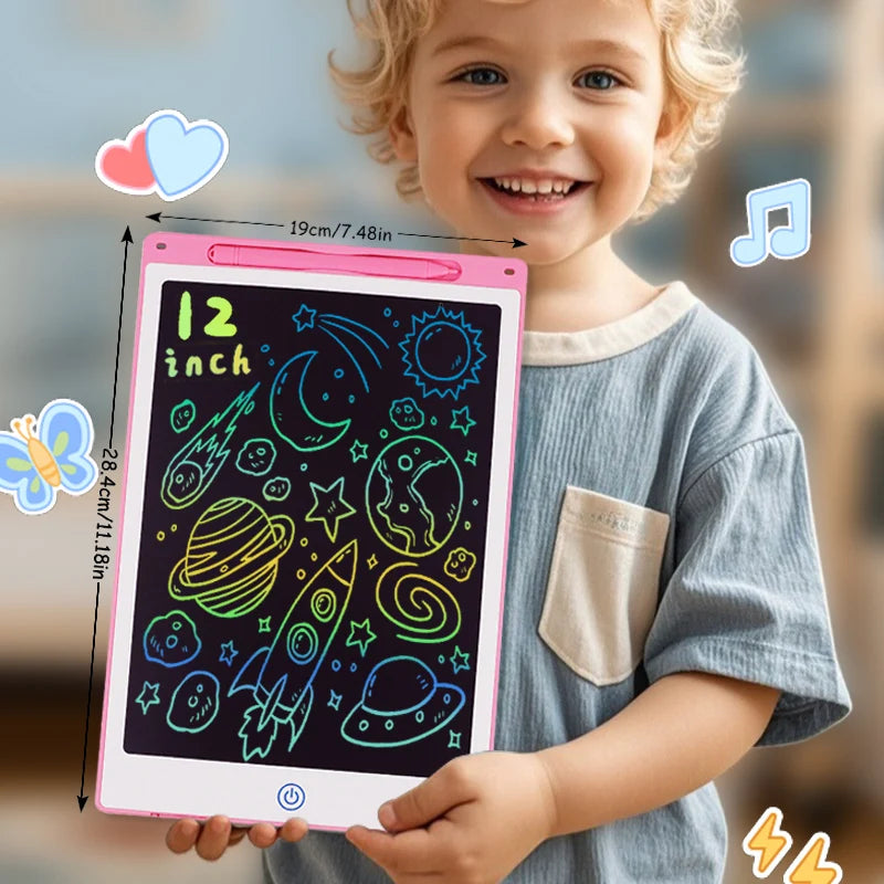 Tablette graphique LCD 8,5/10/12/16 pouces, tableau de dessin animé, jouets, cadeaux pour filles et garçons de 3 à 12 ans, bloc-notes pour enfants