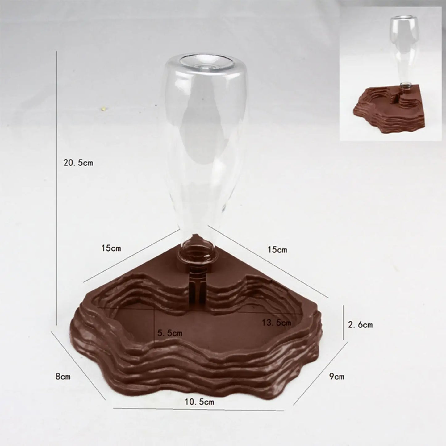 Distributeur d'eau automatique pour reptiles, accessoires pour réservoir, capacité de 400 ml, bol d'arrosage pour terrarium, pour lézards, geckos et dragons barbus