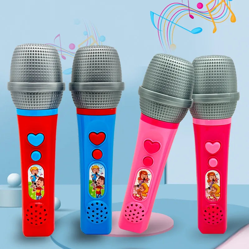 Children Cartoon Fun Singing Amplified Microphone Toys Baby Small Host Microphone Toys Education Enlightenment Singing Toys