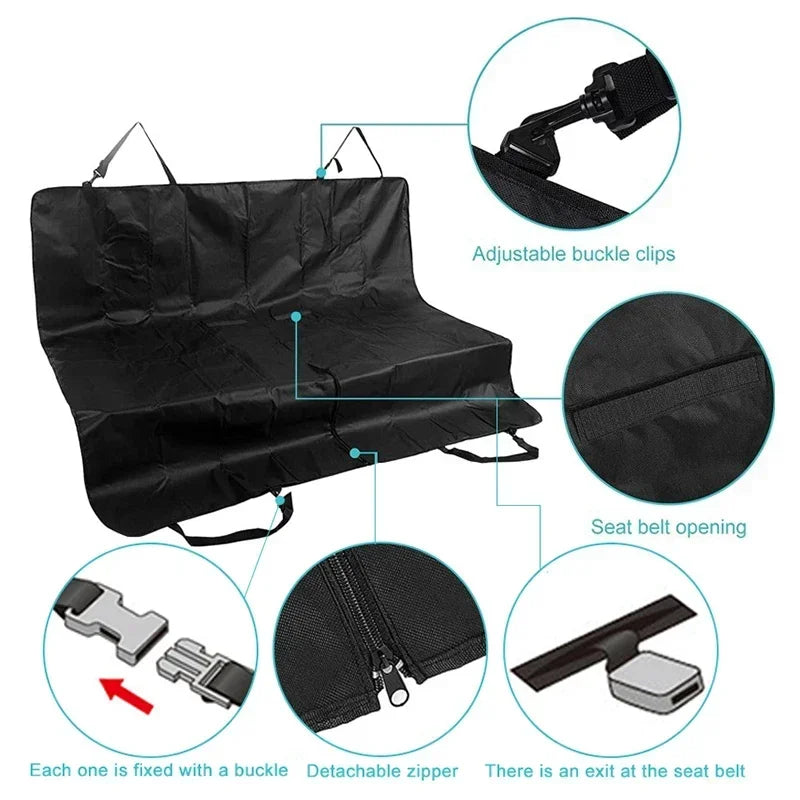 Housse de siège auto pour chien, imperméable, coussin de siège arrière pour animaux de compagnie, hamac pliable pour chat, coffre, siège arrière