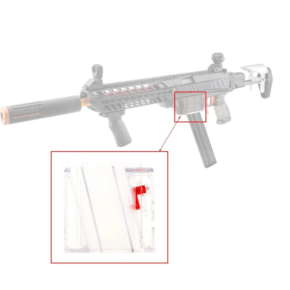 Chargeur Talon 18 fléchettes Worker Mod, chargeur court incliné Stefan avec adaptateur pour blaster manuel Nerf