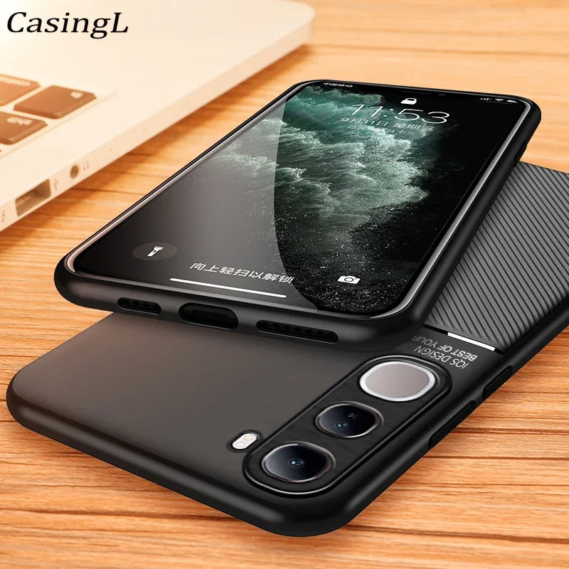 Magnetic Car Phone Case for vivo V40 Lite 4g/5G Prov40 vivo Magnet Metal Soft TPU Shockproof Cover VIVO V40 pro V 40 v40 lite 4G