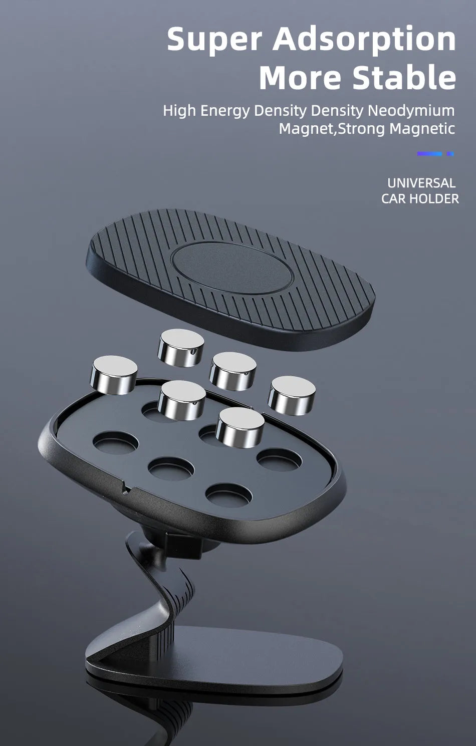 Magnetic Car Phone Holder Magnet Smartphone Support GPS Foldable Phone Stand Bracket Car Charger Holder For iPhone 15 14 Xiaomi