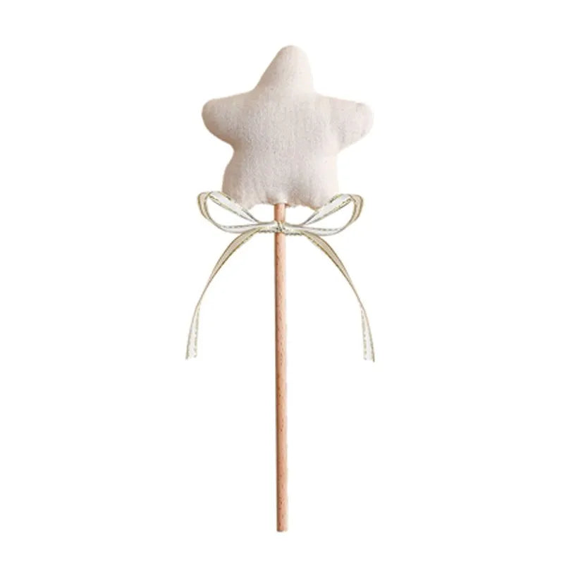 Baby Wooden Star Music Rattle Party Decor Baby Birthday Photography Accessories Cotton Rattle Gift Toys for Babies Music Gym