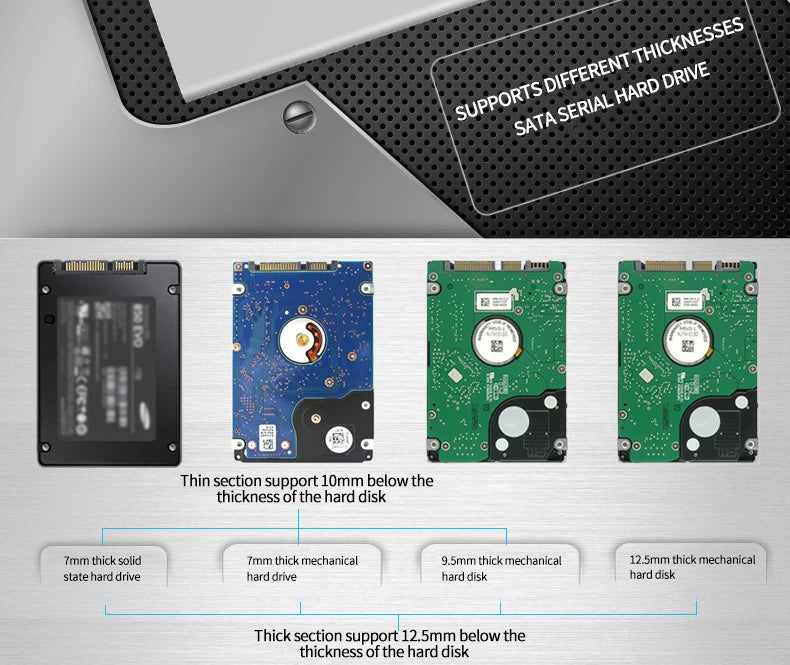 Blueendlless Aluminum Hdd Enclosure 2.5" Mobile Hard Disk Case Type-c Sata USB 3.1 Caddy All Metal Case Notebook External hdd bo