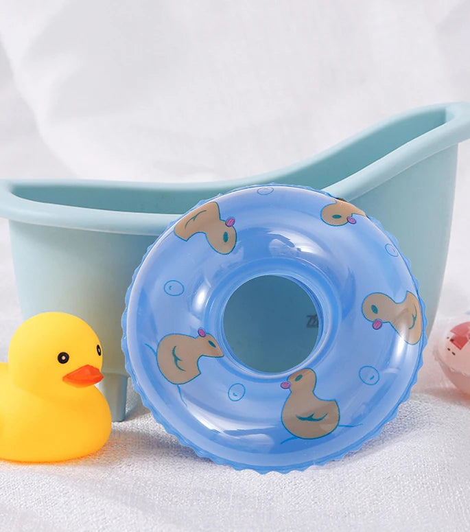 Mini bouée de bain pour enfants, jouet de piscine, anneau flottant, jouet amusant pour bébé, poupée flottante en caoutchouc, jeux gonflables