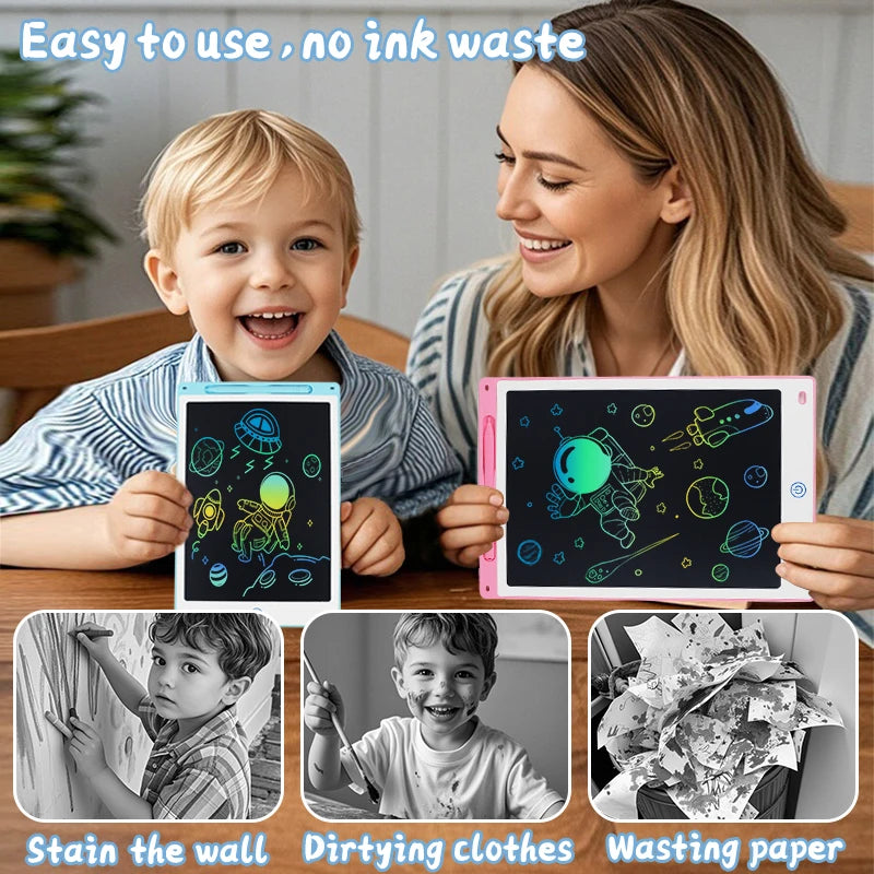 Tablette graphique LCD 8,5/10/12/16 pouces, tableau de dessin animé, jouets, cadeaux pour filles et garçons de 3 à 12 ans, bloc-notes pour enfants