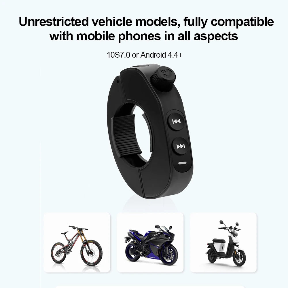 Télécommande sans fil V5.3 pour guidon de moto, casque, boutons, kit mains libres, assistant vocal, étanche
