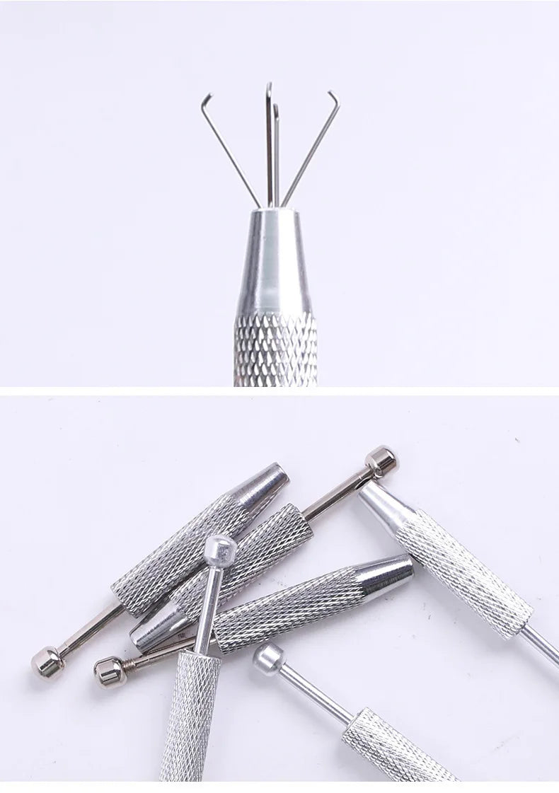 Lot de 2 outils de ramassage de bijoutier, outil de retrait de boule de perçage avec 4 broches pour petits objets, puces IC et composants électroniques