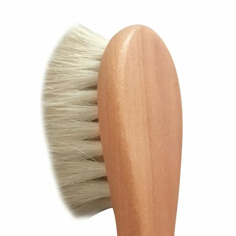 Brosse à cheveux en laine et bois pour nouveau-né, peigne pour bébé, masseur de tête portable, brosse de bain pour cheveux, nouveau
