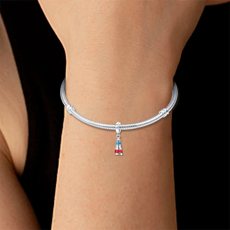 925 Sterling Silver Spots Series Charm Eiffel Tower Egypt Charms Pendant Fit MULA Original Sliver Bracelets DIY Jewelry Gifts