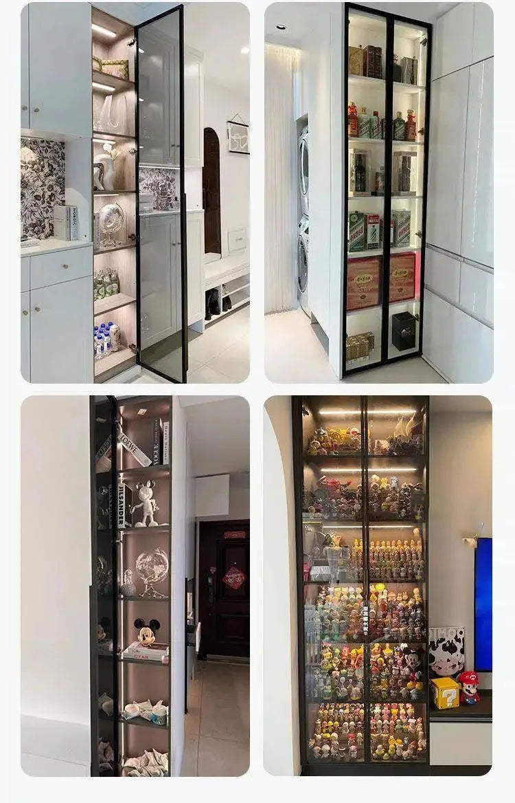 Glass Cellar Wine Cabinets Rack Showcase Storage Wall Wine Cabinet Living Room Fridge Vitrinas De Vidrio Indoor Bar Furniture