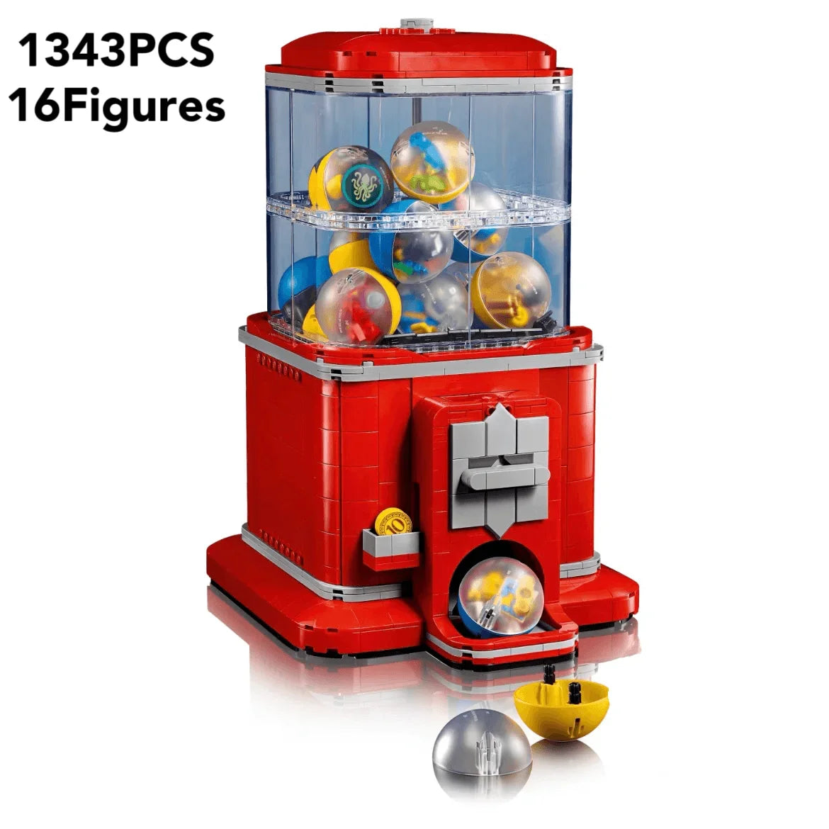 2025 New Creative Ideas Vending Machine Set Building Blocks Coin Operated Play Game Brick Toys Girl Boy Birthday Gifts 1343pcs