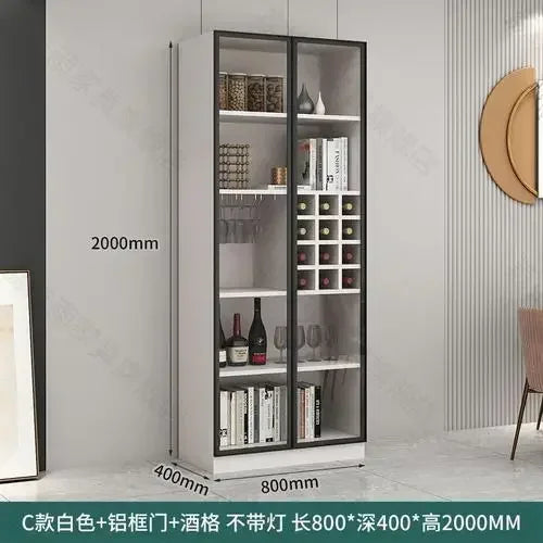 Glass Cellar Wine Cabinets Rack Showcase Storage Wall Wine Cabinet Living Room Fridge Vitrinas De Vidrio Indoor Bar Furniture
