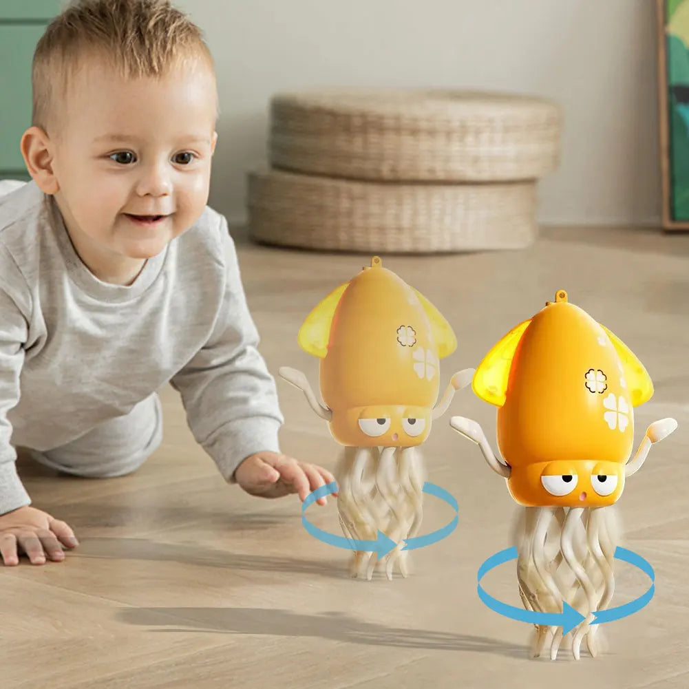 Pieuvre électronique dansante avec musique et lumière, jouet éducatif interactif et mobile, idéal comme cadeau pour enfant