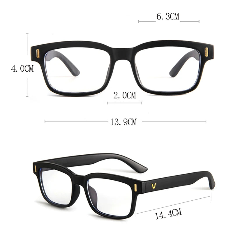 Lot de 3 lunettes carrées anti-bleues pour hommes et femmes, monture d'ordinateur, verres optiques, nouveauté 2023