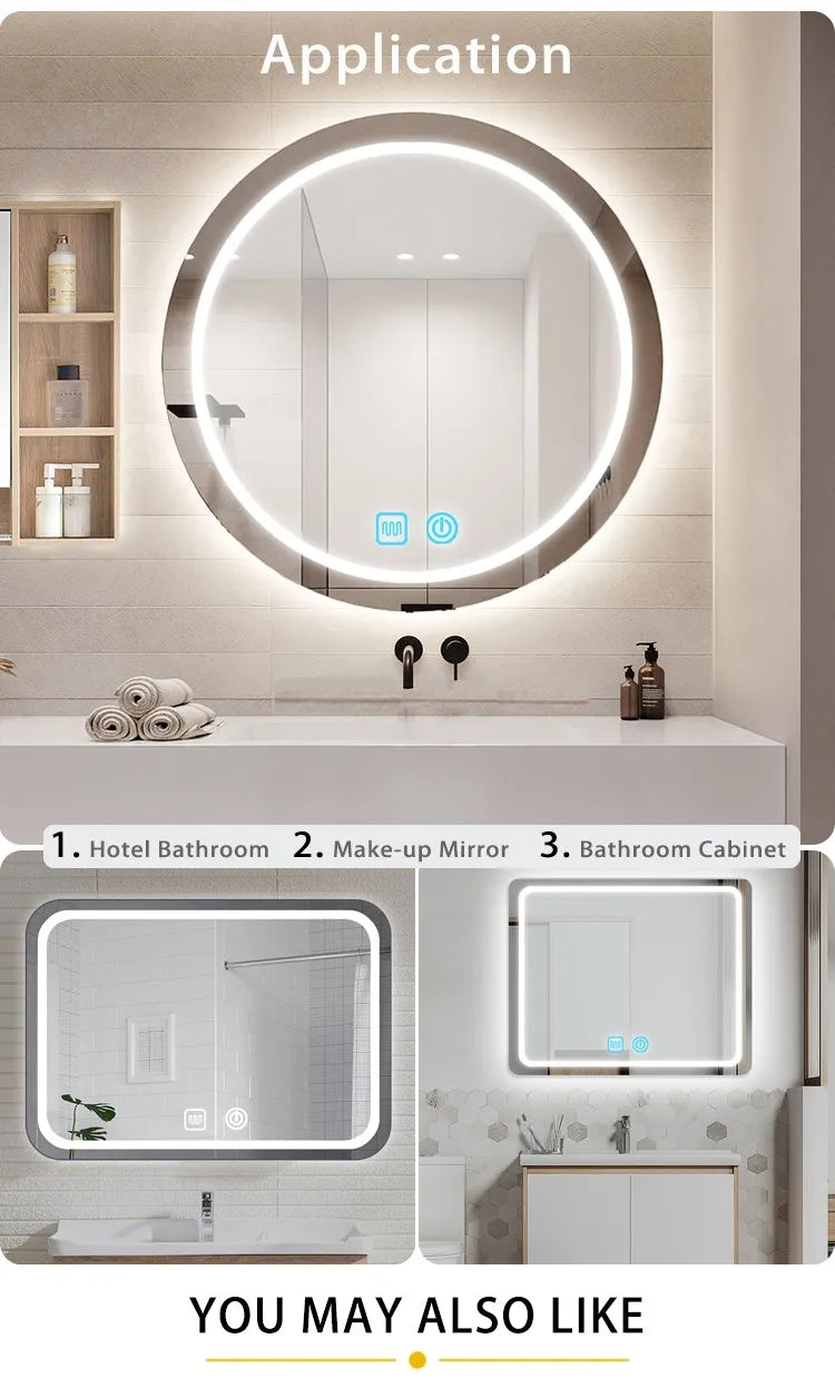 Bathroom mirror touch dimming double touch defogging capacitive touch sensor switch