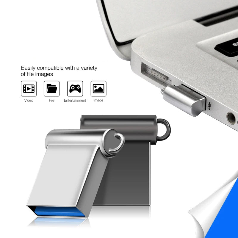 Mini clé USB haute vitesse en aluminium pour voiture, transmission rapide et stable, pour ordinateur portable