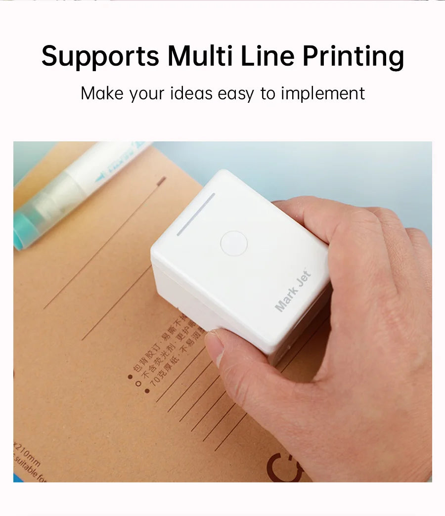 Mark Jet Mini Portable Color Printer Customized Text Smartphone Wireless Printing Handheld Inkjet Printer Tattoo Printer