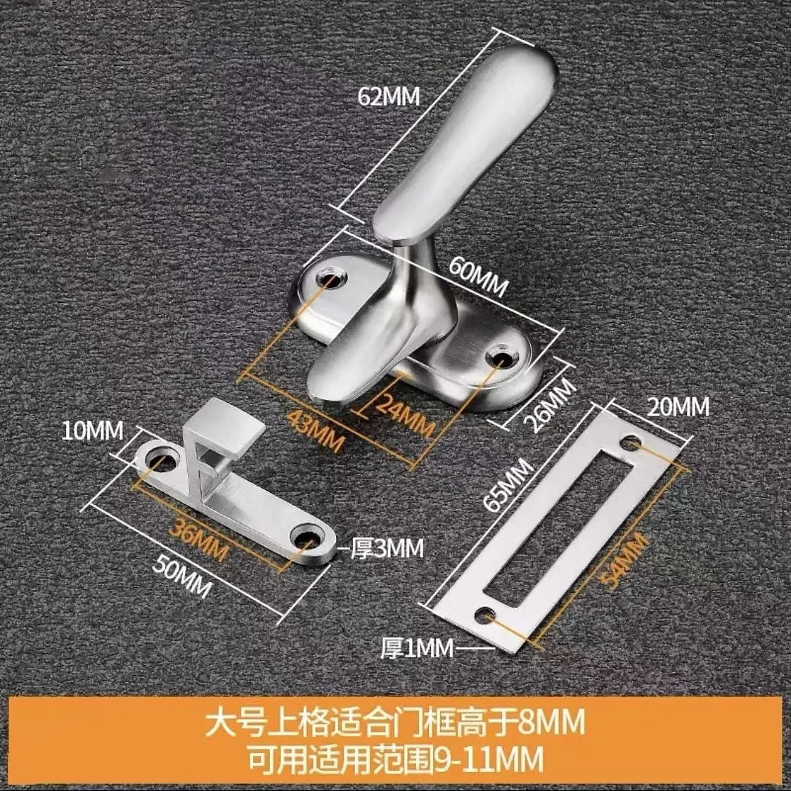 1pc Stainless Steel Door Window Latch Indoor Door Security Lock Bathroom Barn Door Bolt Home Improvement Hardware Fittings