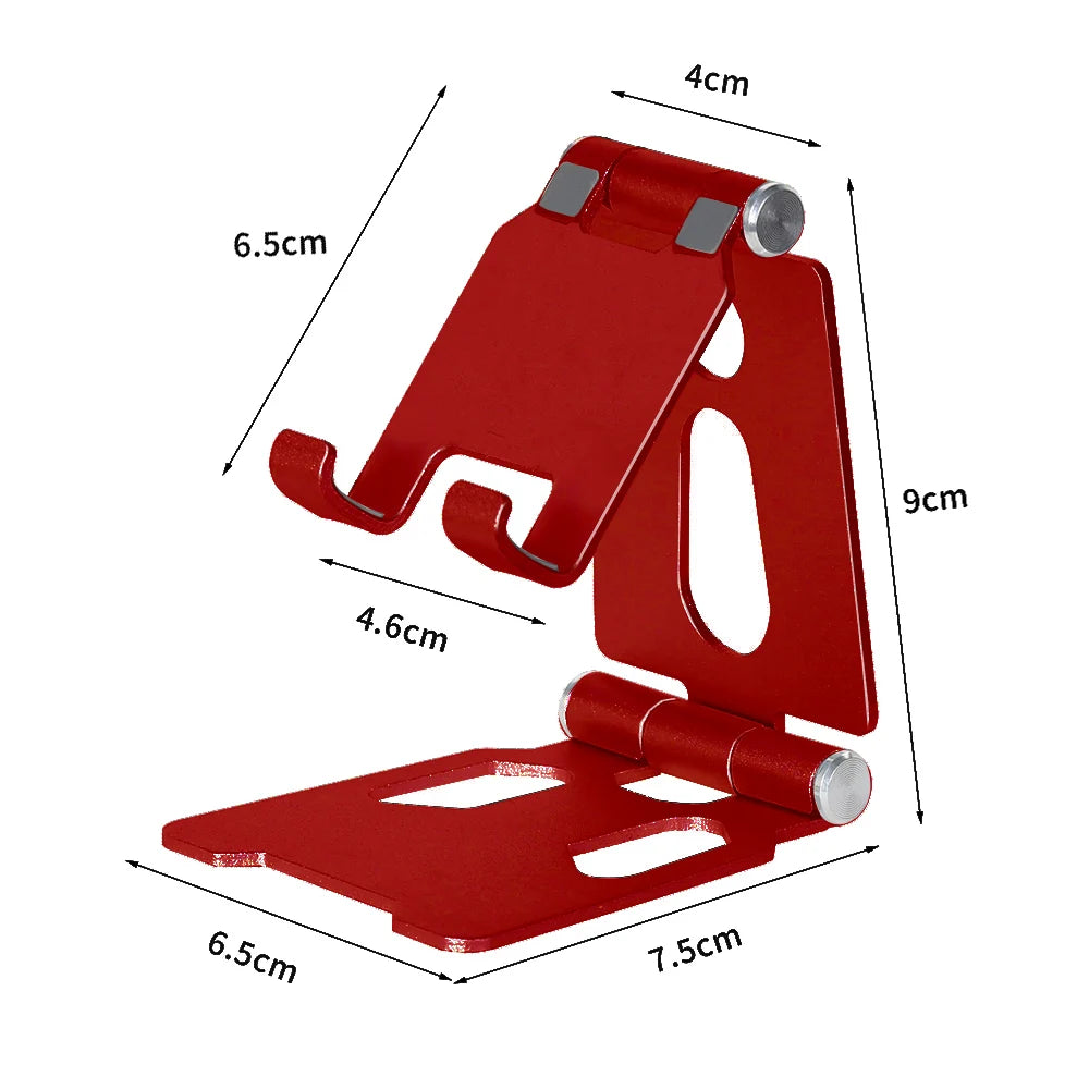 Metal Aluminum Alloy Mobile Phone Desktop Holder Stand for iPhone 13 14 Pro Stand Lazy Live Portable Folding Mobile Phone Stand