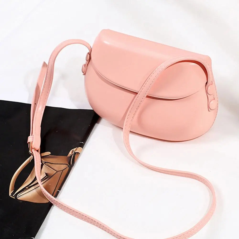 PU Leather Women Crossbody Bag Fashion Luxury Purse Sling Bags Saddle Shoulder Bag Candy Color Girl Messenger Bags