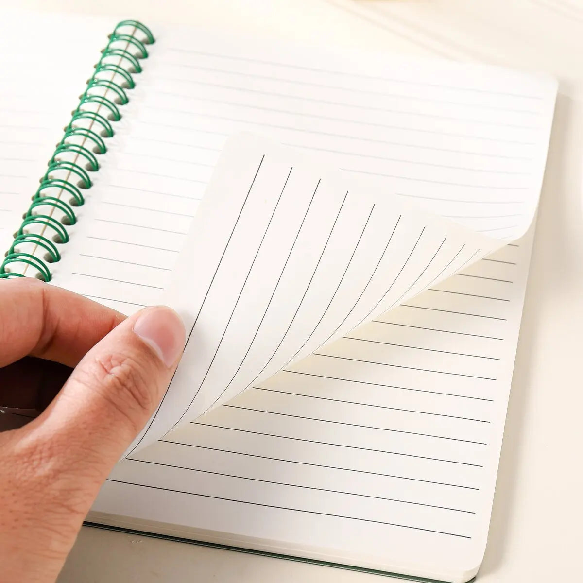 Carnet à spirales A5, 160 pages, papier épais, protection des yeux, ligné, pour l'école, le bureau