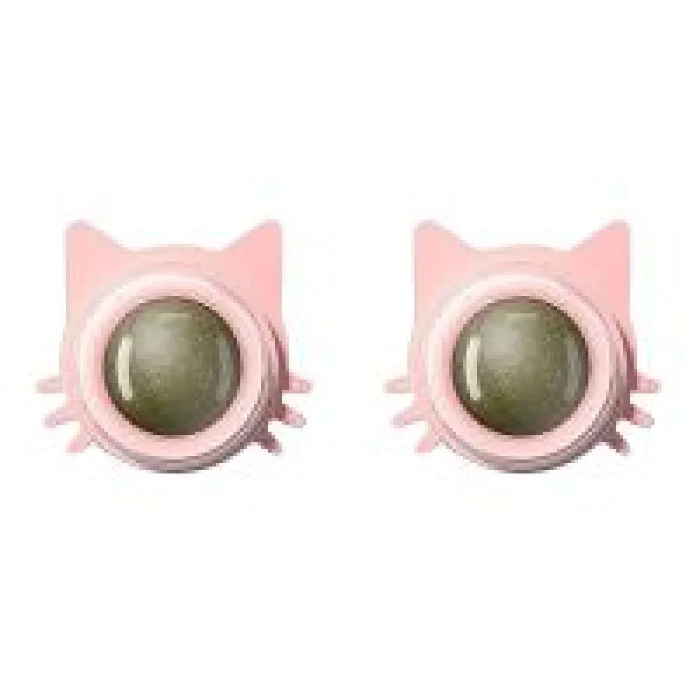 Lot de 1 à 5 balles murales rotatives à l'herbe à chat pour chaton, jouets à mâcher à lécher, nettoyage des dents, jouet à mordre pour chat d'intérieur, fournitures pour animaux de compagnie