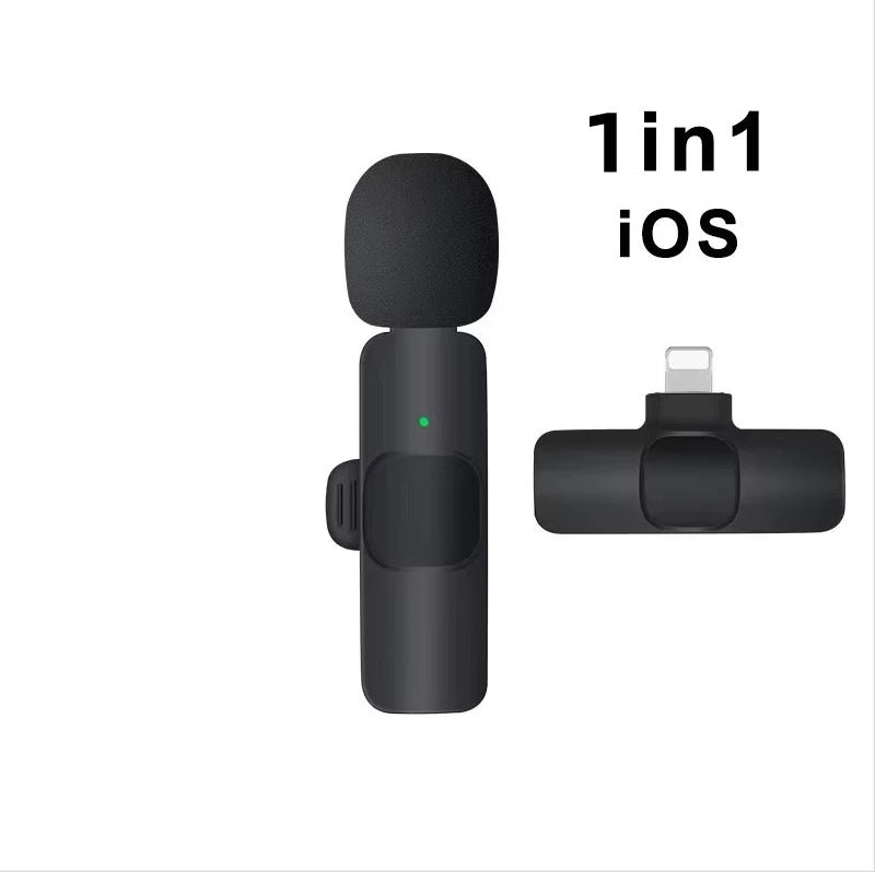 Portable Wireless Lavalier Microphone for Live Streaming/YouTube/TikTok/Facebook Live Noise Reduction Mic For iPhone/Android