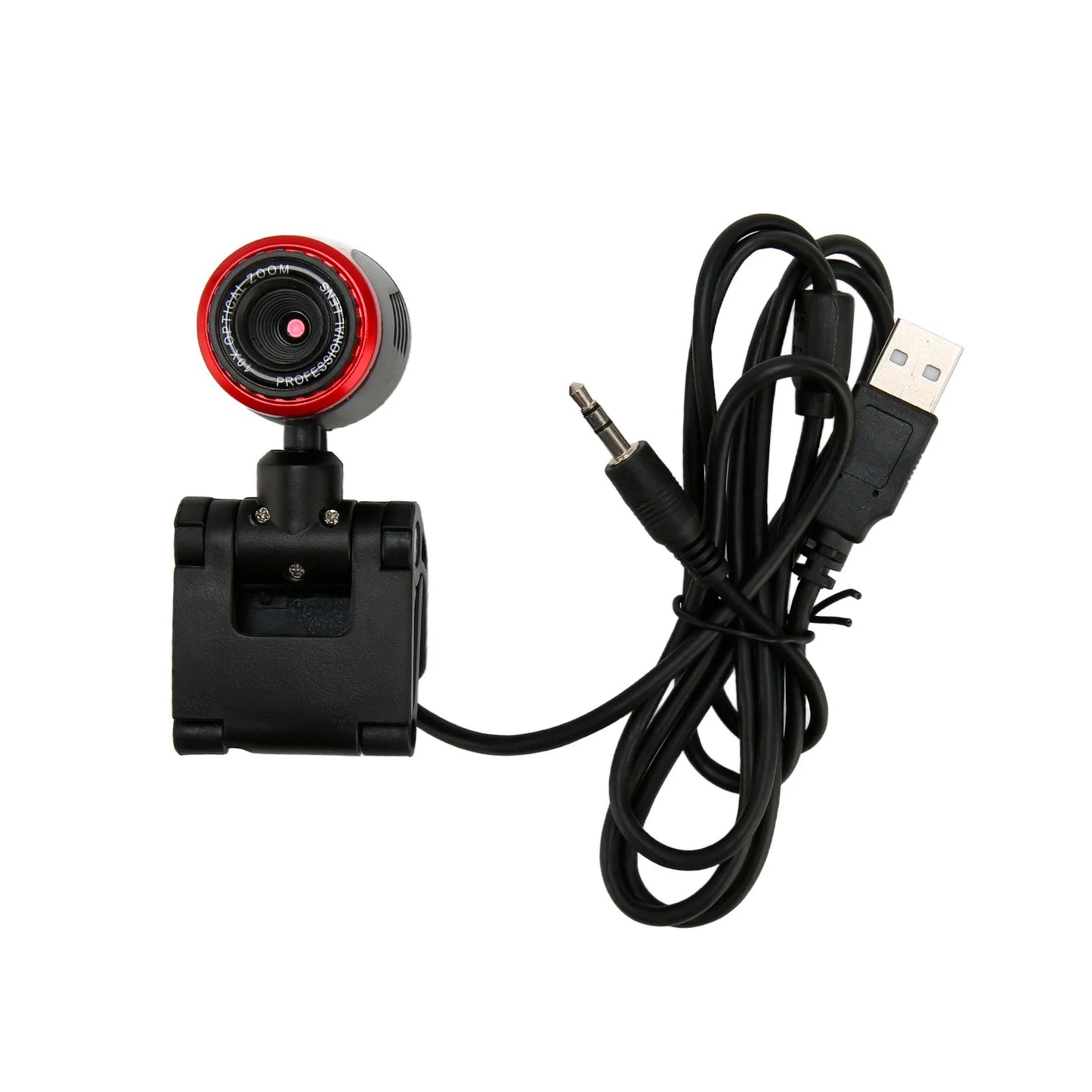 Webcam HD USB 2.0 avec microphone, caméra Web 360 degrés pour ordinateur portable, compatible Skype/MSN
