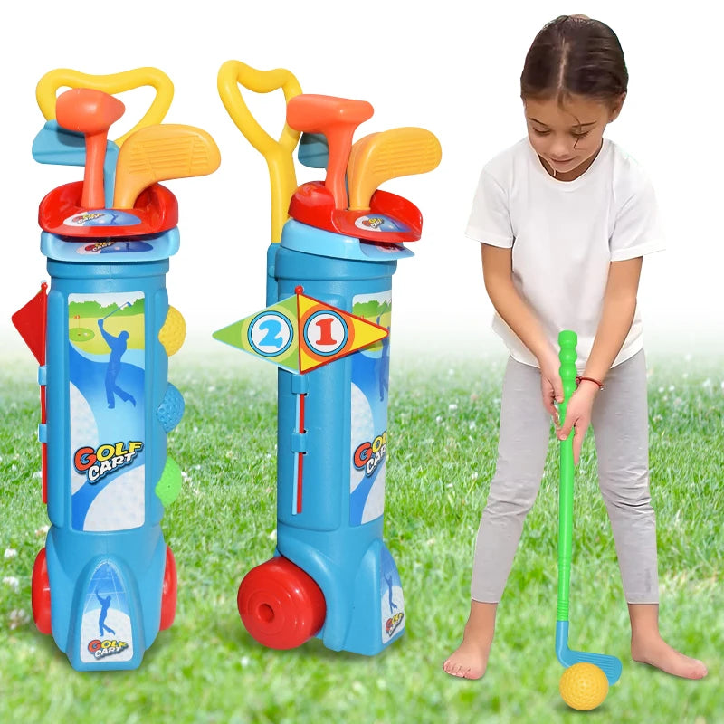 Ensemble de clubs de golf pour enfants, jouets de sport d'intérieur et d'extérieur rétractables, jeux de golf pour parents et enfants, jouets interactifs d'extérieur