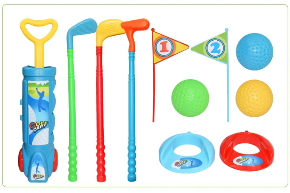 Ensemble de clubs de golf pour enfants, jouets de sport d'intérieur et d'extérieur rétractables, jeux de golf pour parents et enfants, jouets interactifs d'extérieur