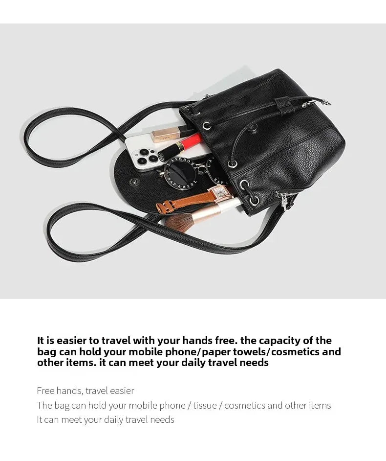 Fashionable Mini Travel Backpack for Women 2024 New Style Versatile Outdoor Bag Stylish Double Shoulder Bag Ladies Love
