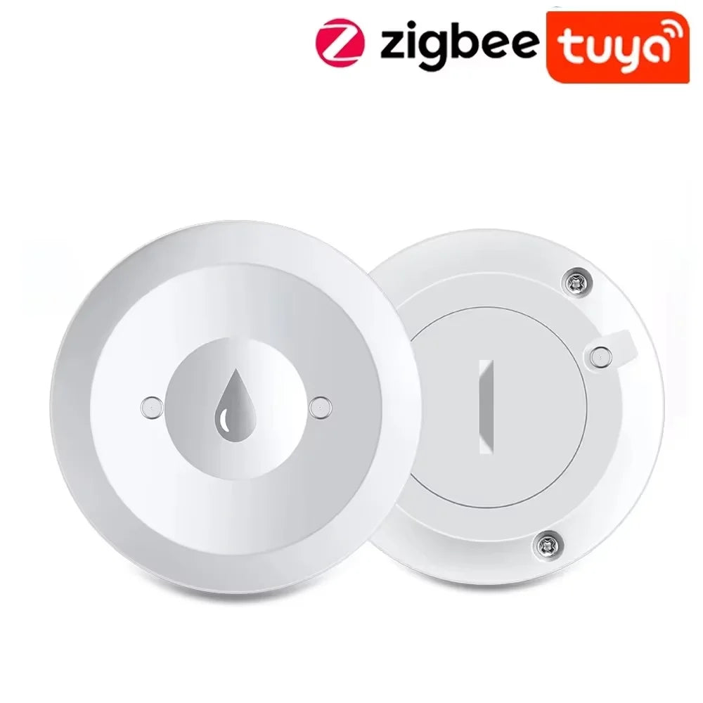 Zigbee Water Sensor Tuya Leak Flood Detector App Remote Monitoring for Kitchen/Bathroom Support Home Assistant