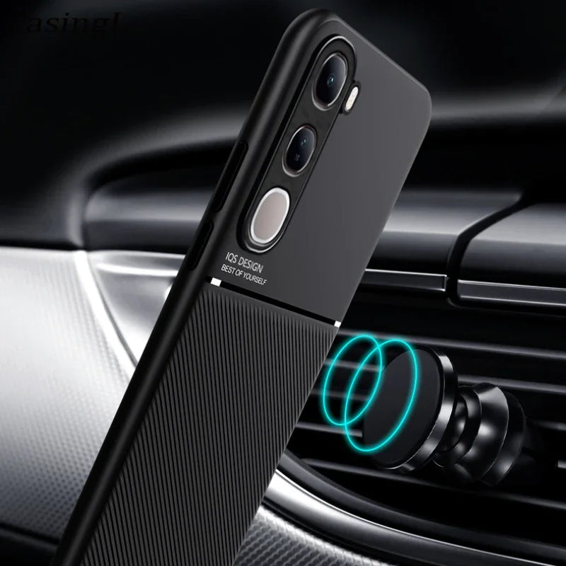 Magnetic Car Phone Case for vivo V40 Lite 4g/5G Prov40 vivo Magnet Metal Soft TPU Shockproof Cover VIVO V40 pro V 40 v40 lite 4G