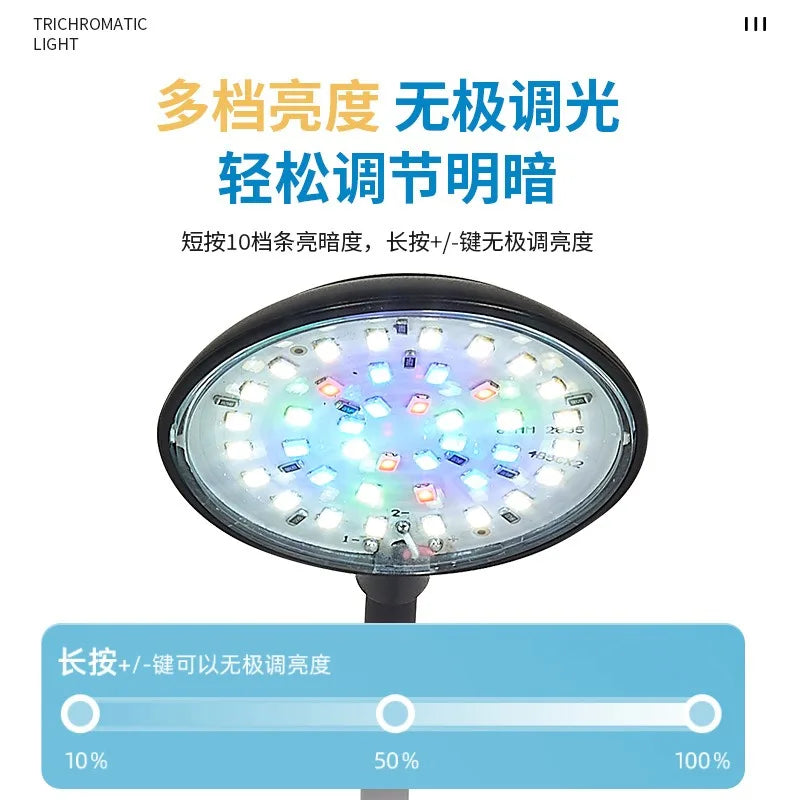 Lampe d'aquarium USB 5 W 7 W LED étanche pour aquarium, lampe sous-marine pour poissons, décoration d'aquarium, lampe pour plantes, mini lampe pour aquarium