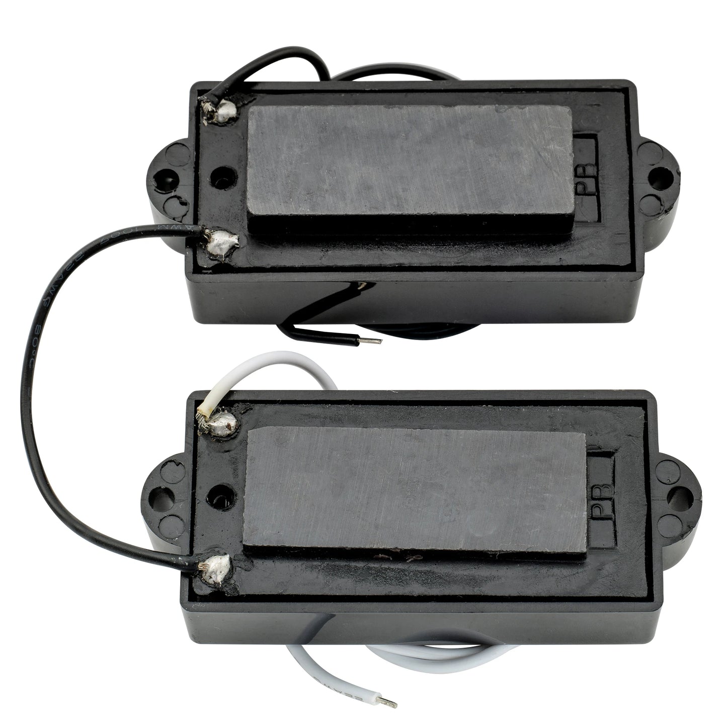 Wilkinson M Series Variable Gauss Ceramic Traditional Precision Bass Humbuckers Pickups Set for PB Style Electric Bass, Black
