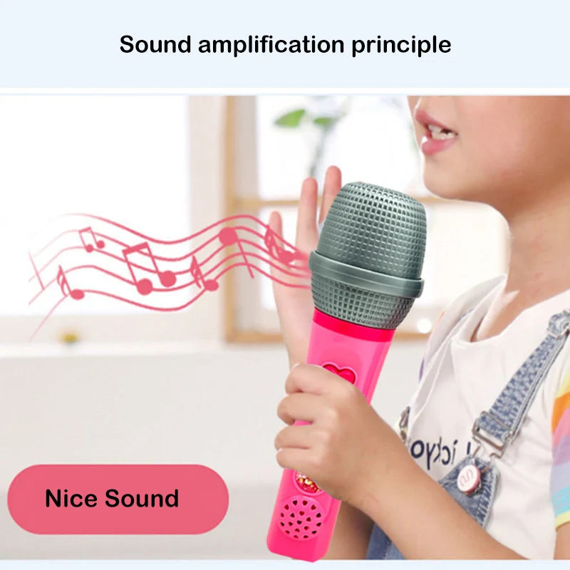 Children Cartoon Fun Singing Amplified Microphone Toys Baby Small Host Microphone Toys Education Enlightenment Singing Toys