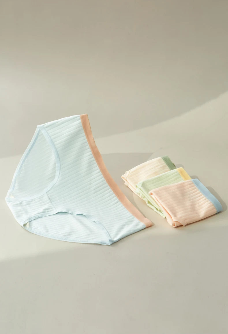 SUJIIN 3Pcs/Lot Women's Cotton Underwear Seamless Mid-waist Panties for Women Invisible Breathable Comfortable Briefs Lady XN001