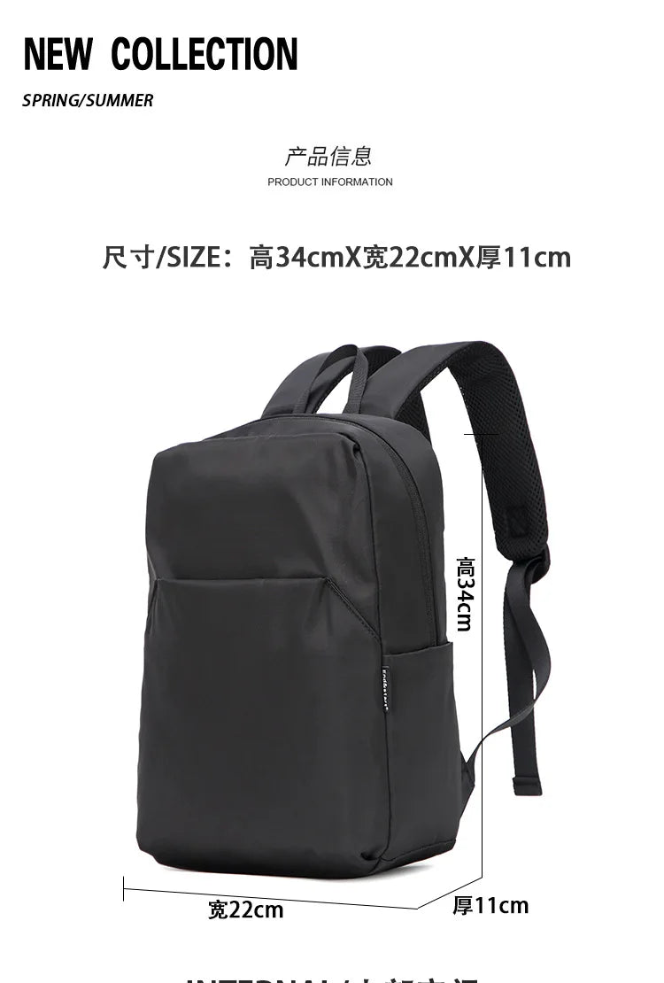 Mini sac à dos en toile pour homme, tendance, noir, cartable, petit sac japonais, sac de voyage, étanche