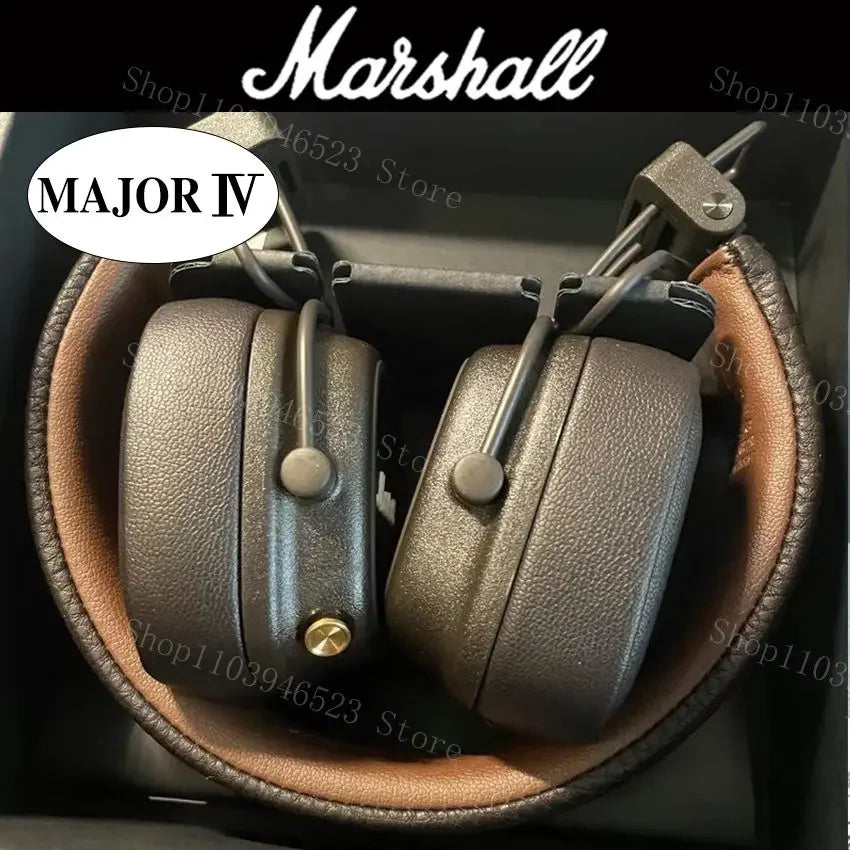 Casque Bluetooth Marshall Major IV 4, basses profondes, design ergonomique, plus de 80 heures d'autonomie, casque de sport pliable sans fil