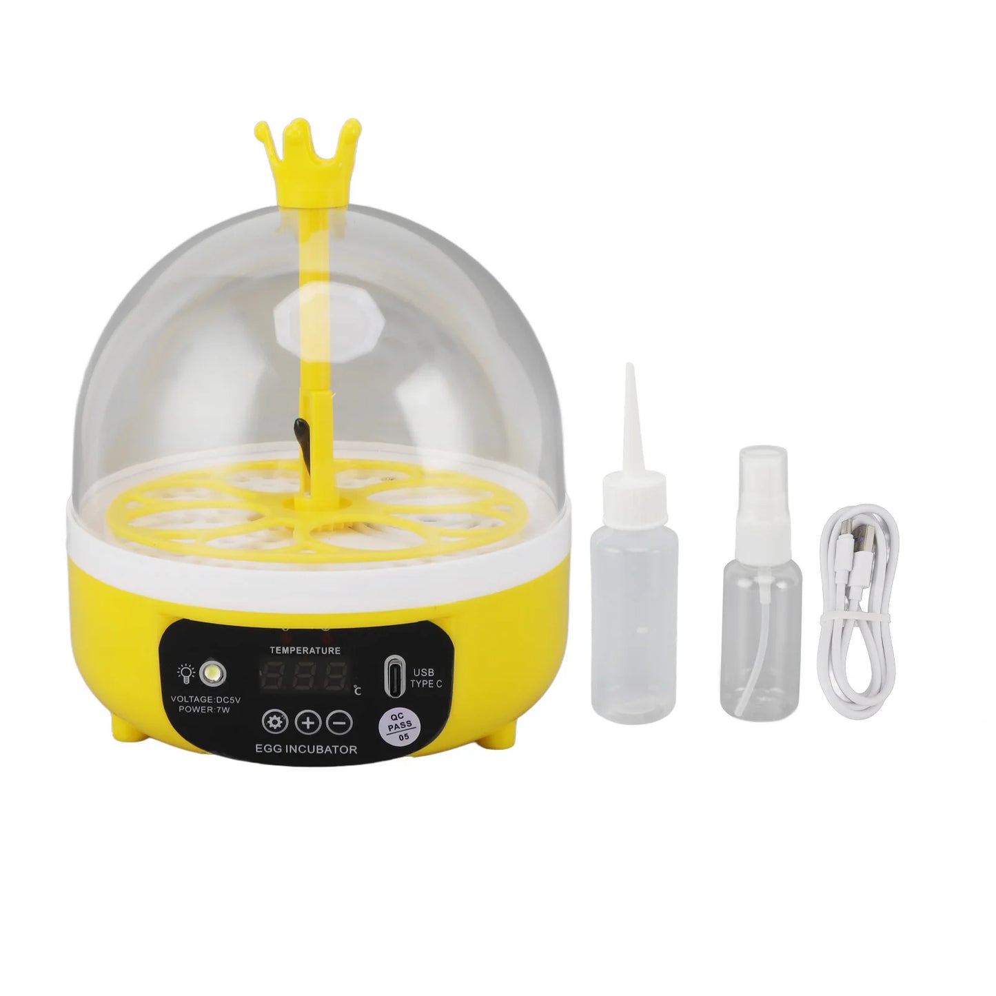 Mini incubateur d'œufs pour la maison, contrôle automatique de la température et de l'humidité, 4 œufs, chandelle, machine à couver pour volailles, poulets, canards, Pi