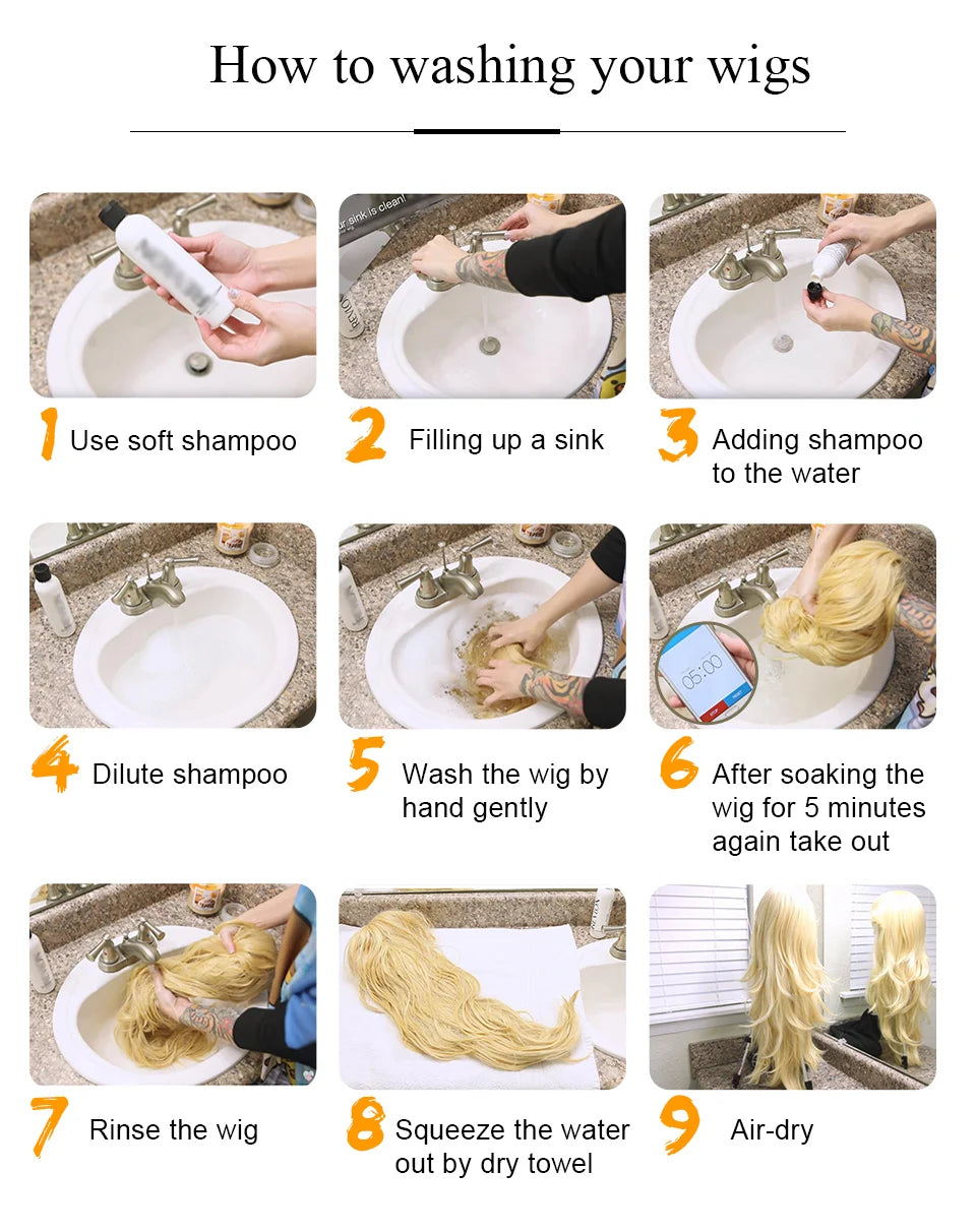 Perruques synthétiques longues blondes EASIHAIR pour femmes, cheveux naturels lisses et dégradés avec frange, résistantes à la chaleur, pour un usage quotidien